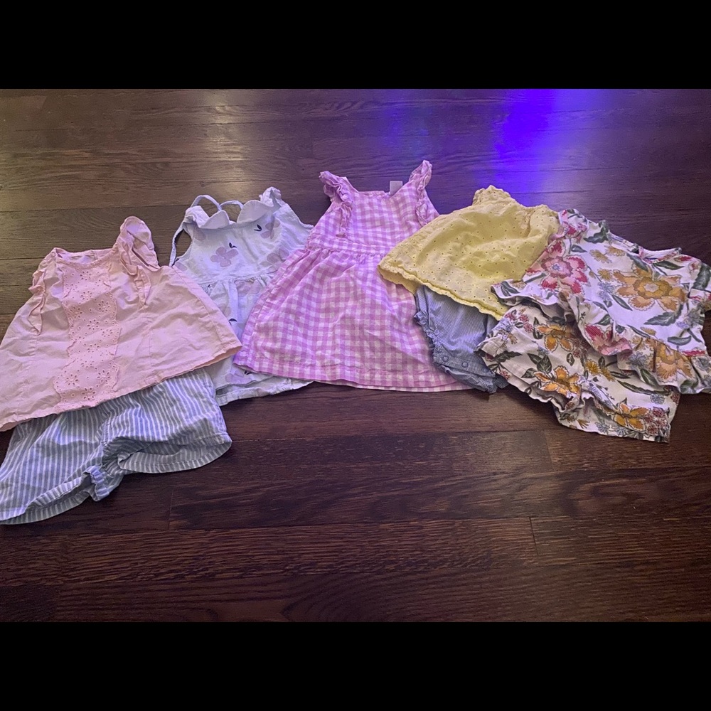 Bundle of baby girls summer clothes
